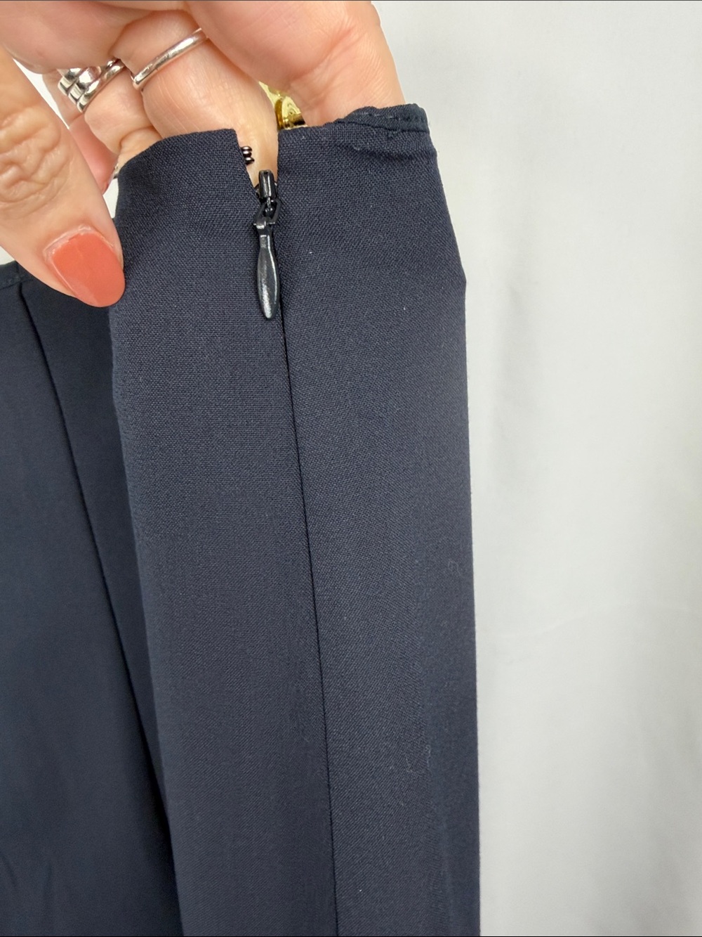 The Limited Navy Box Pleat Pencil Skirt - Picture 6 of 9